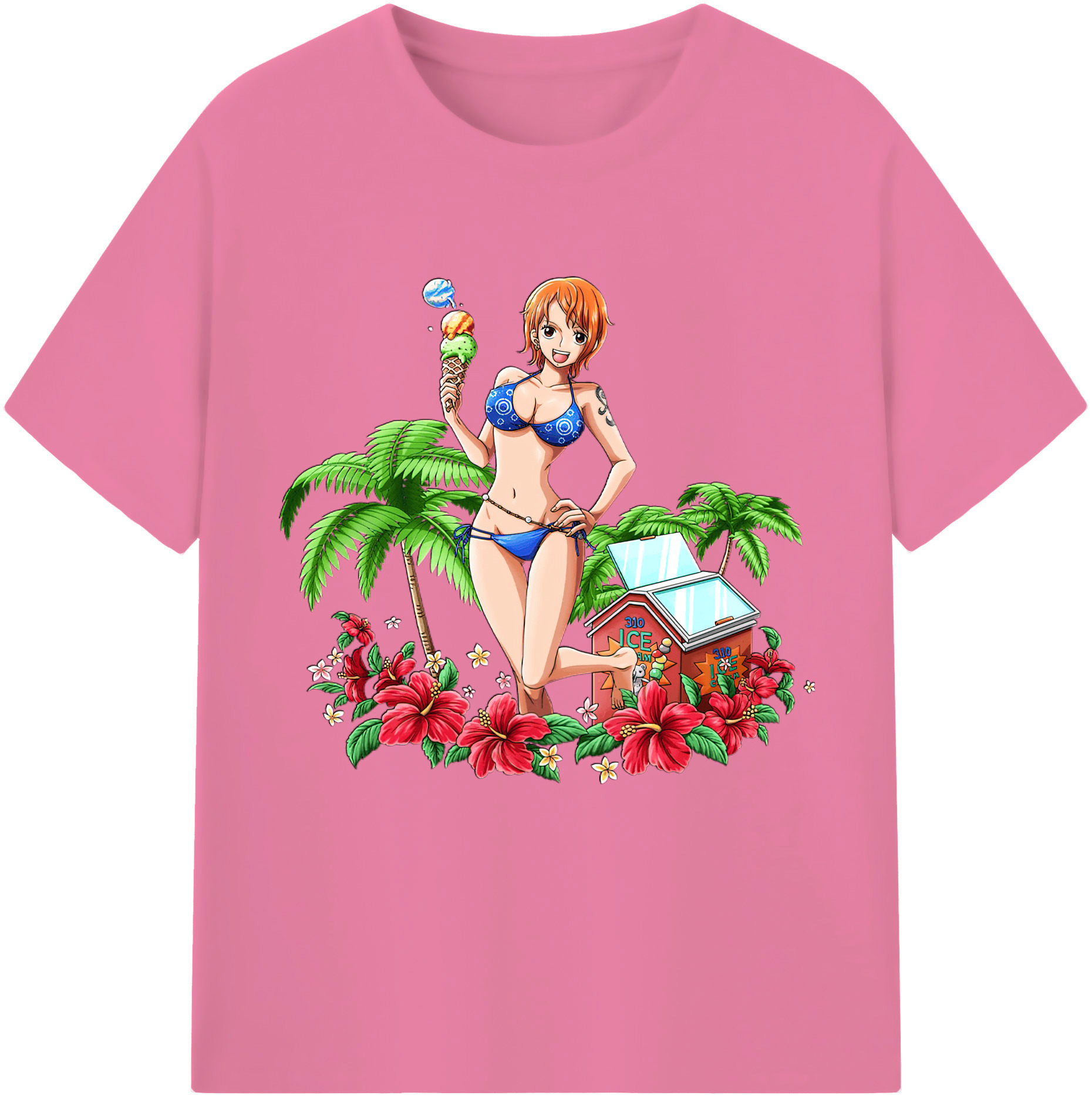 ワンピース ナミ ONE PIECE Nami 綿100％半袖Tシャツ（フロントプリント）